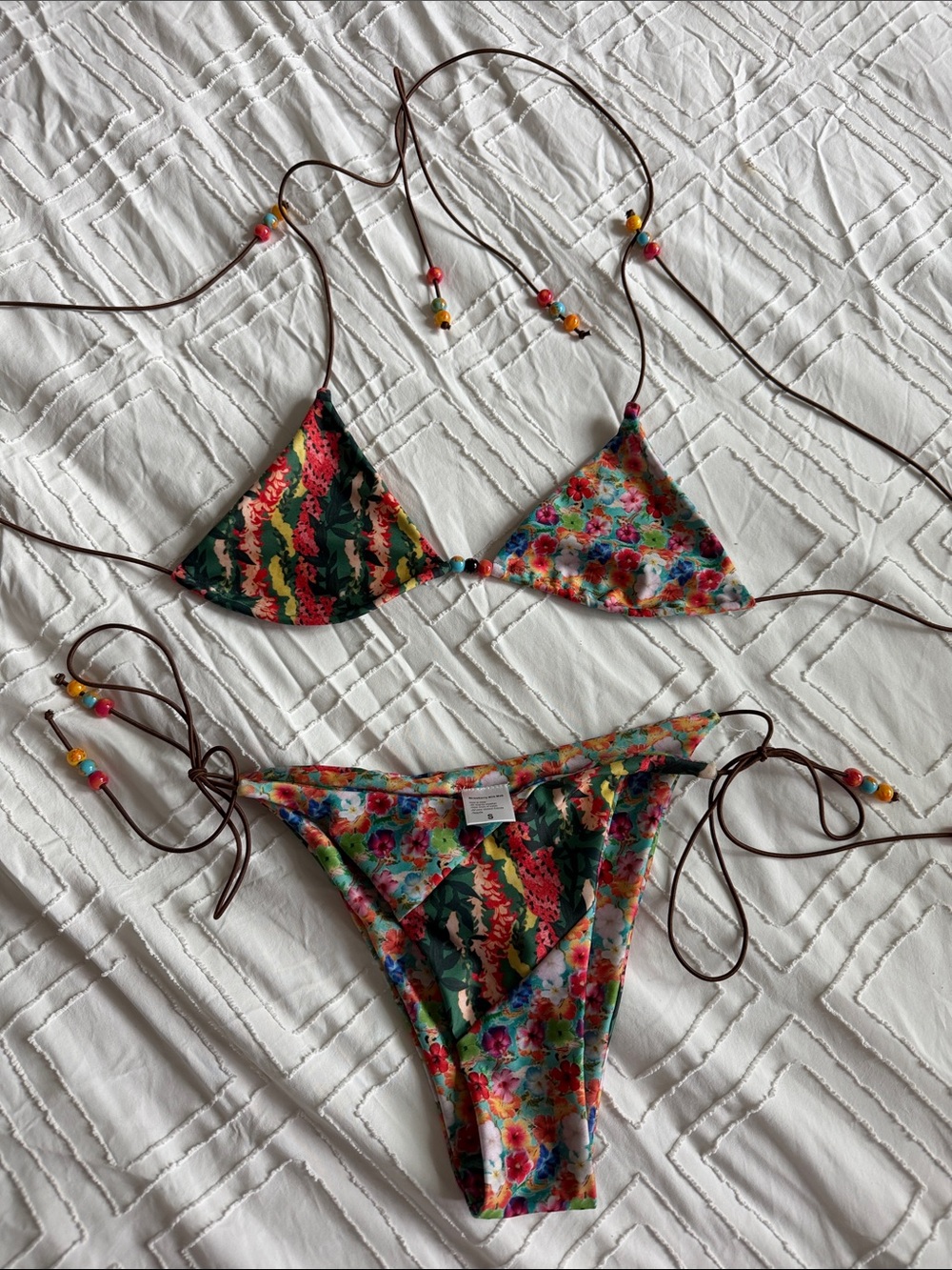 Strawberry Milk Mob Floral Multicolor Bikini Set